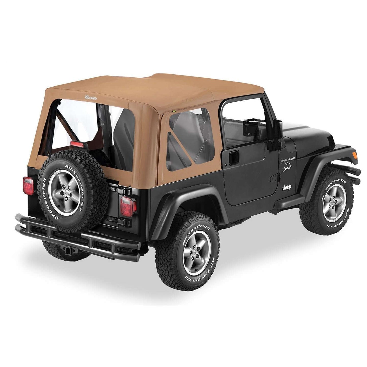 BESTOP | Replace-A-Top for OEM Hardware For Jeep 1997-2002 Wrangler TJ Clear Spice Sailcloth No Door Skins Included Bestop | 79122-37