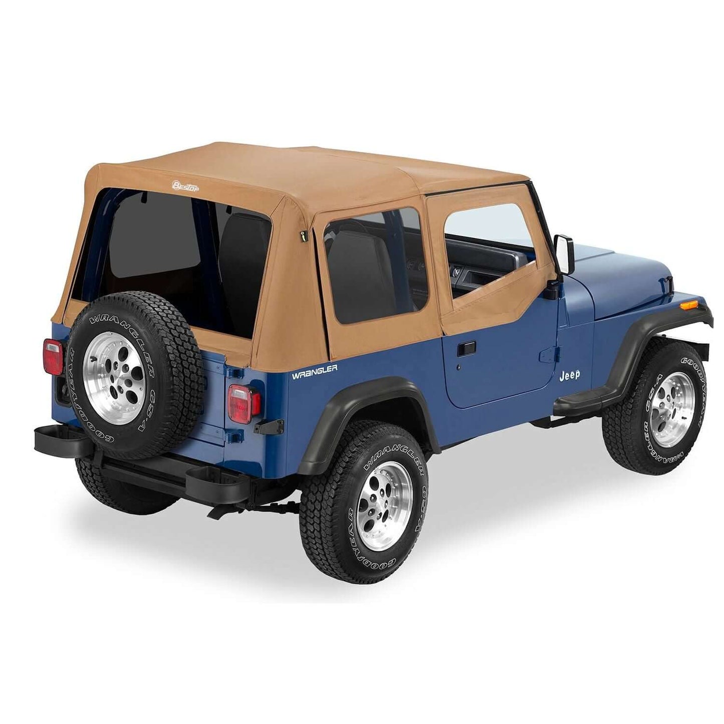 BESTOP | Replace-A-Top for OEM Hardware For Jeep 1988-1995 Wrangler YJ Tinted Spice Sailcloth Upper Door Skins Included Bestop | 79123-37