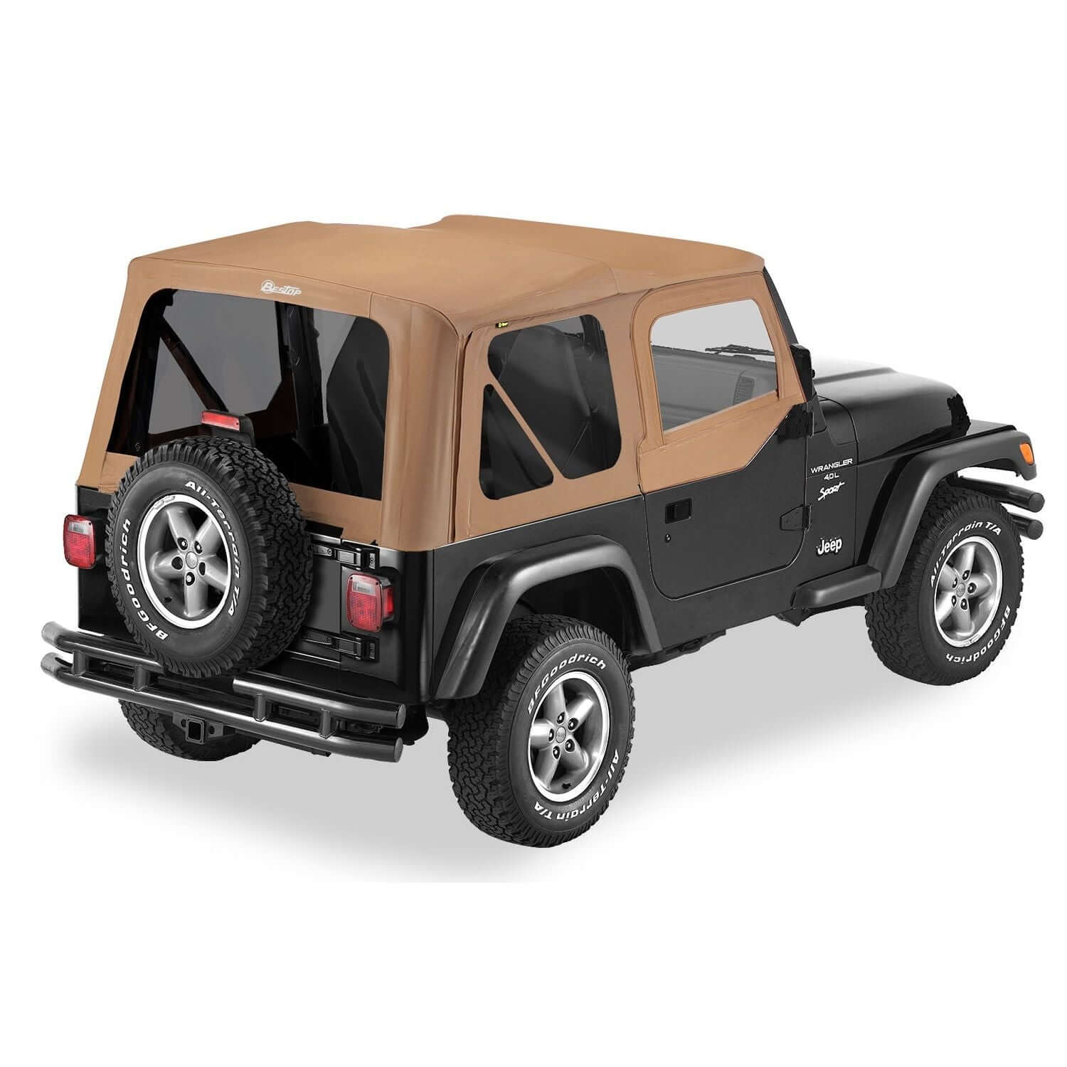 BESTOP | Replace-A-Top for OEM Hardware For Jeep 1997-2002 Wrangler TJ Tinted Spice Sailcloth Upper Door Skins Included Bestop | 79124-37