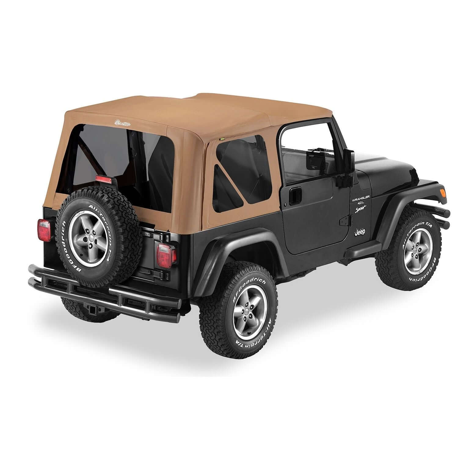 BESTOP | Replace-A-Top for OEM Hardware For Jeep 1997-2002 Wrangler TJ Tinted Spice Sailcloth No Door Skins Included Bestop | 79139-37 on a Jeep.