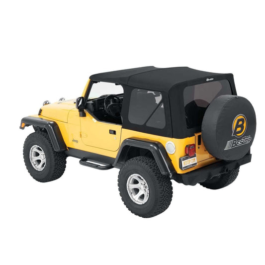 BESTOP | Replace-A-Top for OEM Hardware For Jeep 1997-2006 Wrangler TJ Tinted Black Premium Twill No Door Skins Included Bestop | 79841-17