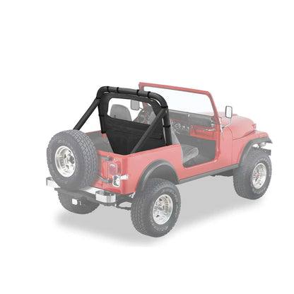 BESTOP | Standard Windjammer For Jeep 2007-2018 Wrangler JK 2 Door Black Crush Bestop | 80028-01 on red Jeep.