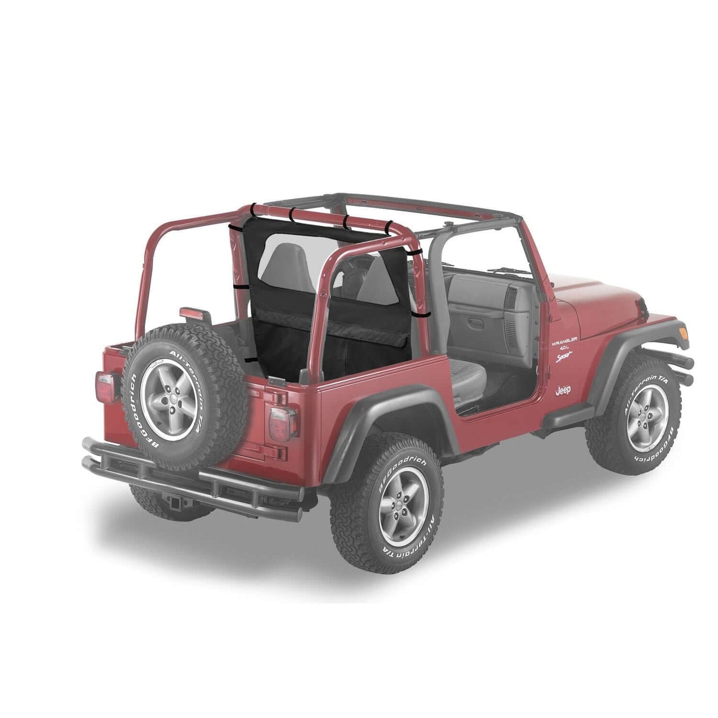 BESTOP | Standard Windjammer For Geo/Suzuki 1995-1998 Tracker/Sidekick Black Denim Bestop | 80030-15 on a Jeep