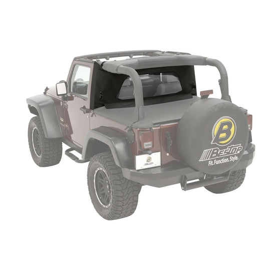 BESTOP | Wrap-Around Windjammers For Jeep 1997-2002 Wrangler TJ Black Denim Bestop | 80033-15 installed on a Jeep