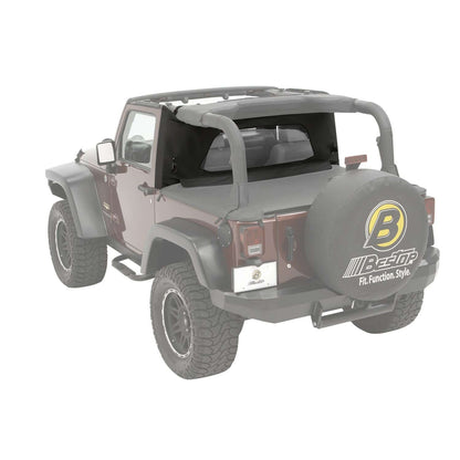 BESTOP | Wrap-Around Windjammers For Jeep 2003-2006 Wrangler TJ Black Diamond Bestop | 80035-35 installed on a Jeep.