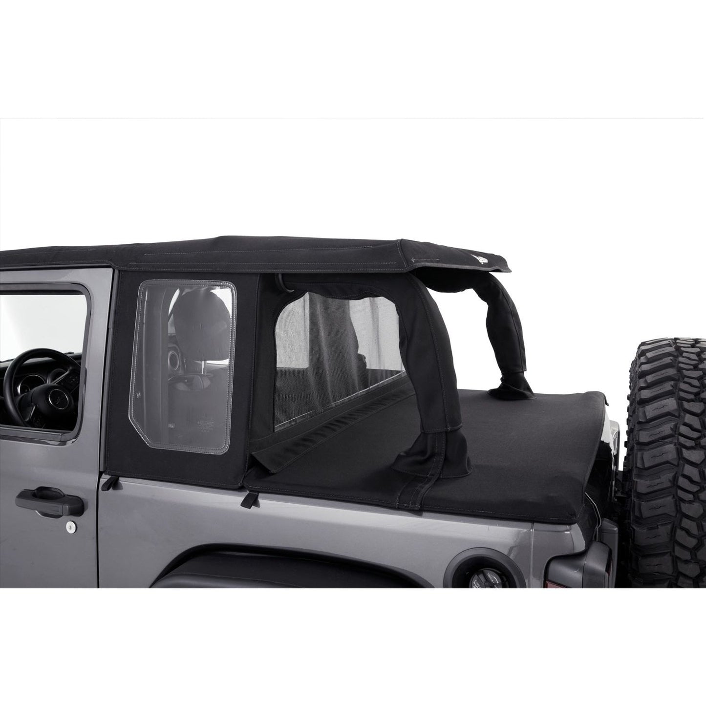 BESTOP | Halftop Conversion Kit Jeep '18-26 Wrangler JL 2-Door Black Diamond Bestop | 80101-35 on Jeep