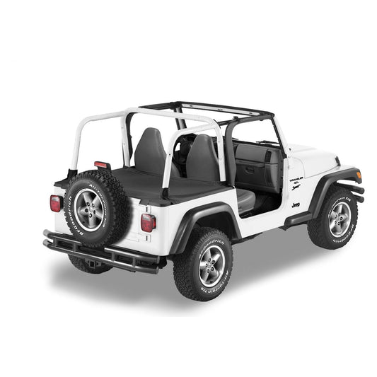 BESTOP | Cargo Deck Covers For Jeep 2003-2006 Wrangler TJ Standard Factory Soft top Removed No Belt Rail Channels Black Diamond Bestop | 90012-35