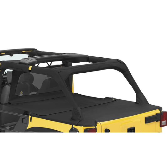 BESTOP | Cargo Deck Covers For Jeep 2007-2018 Wrangler JK 4 Door Supertop Bows Folded Down, No Belt Rail Channels Black Diamond Bestop | 90034-35