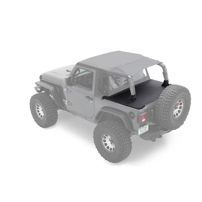BESTOP | Duster Deck Cover Jeep '18-26 Wrangler JL 2-Door Black Diamond Bestop | 90035-35 installed on a Jeep.
