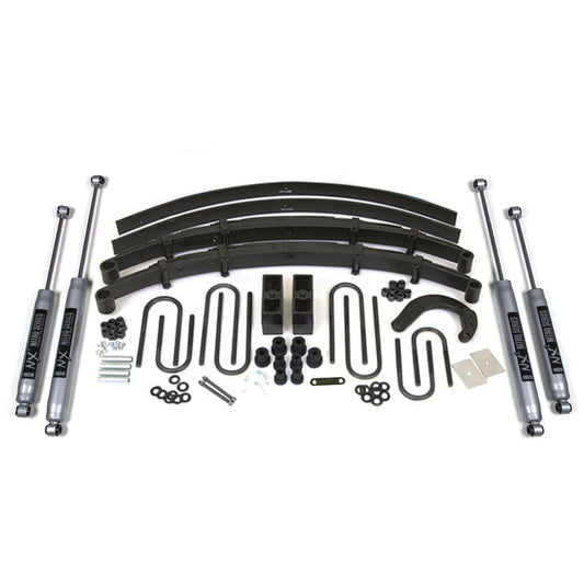 BDS Suspension | 6 Inch Lift Kit Chevy/GMC 1/2 Ton Truck/SUV 73-76 4WD 4 Inch Block Kit with Add-A-Leaf Fox 2.0 Performance Shocks | BDS115FS