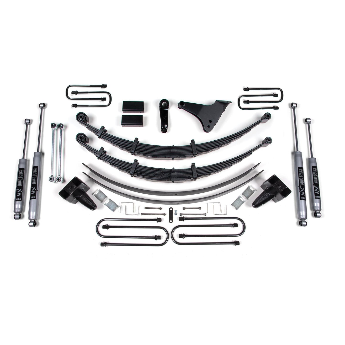 BDS Suspension | 6 Inch Lift Kit Ford F250/F350 Super Duty 99-04 4WD Square U Bolt Block Kit Without Factory Overload Fox 2.0 Performance Series | BDS1302FS