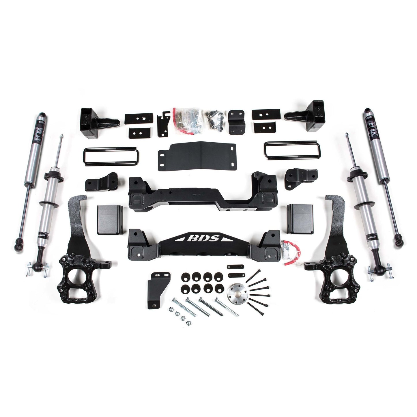 BDS Suspension | 6 Inch Lift Kit FOX 2.0 Internal Floating Piston Strut Ford F150 15-20 4WD 4 Inch Block Kit W/ fox 2.0 Performance Shocks | BDS1305FSR