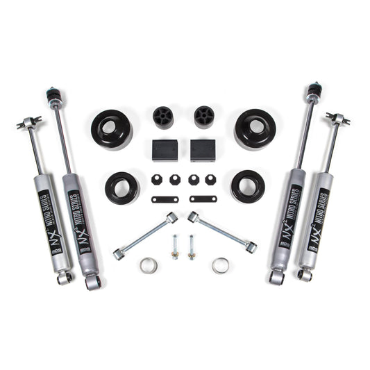 BDS Suspension | 2 Inch Lift Kit Coil Spacer Jeep Wrangler JK 12-18 2-Door NX2 Nitro Shocks | BDS1429H