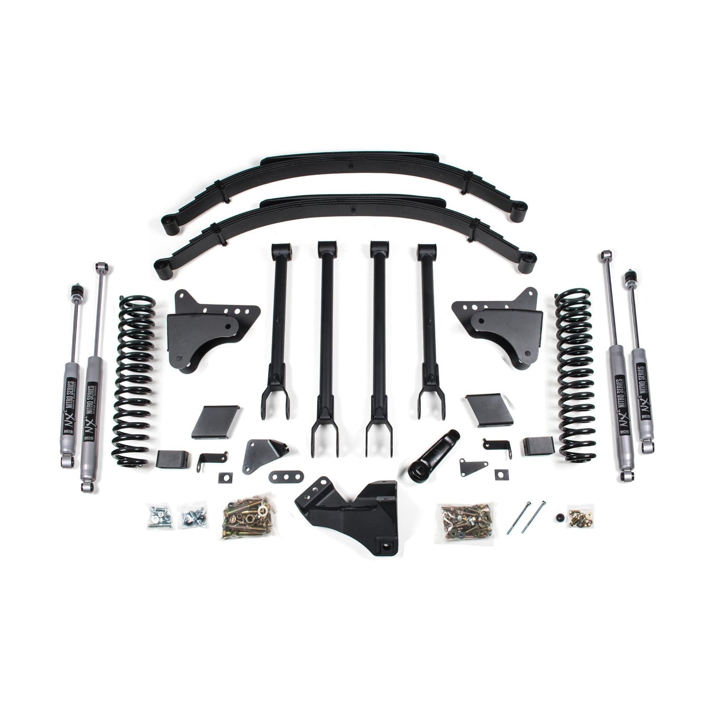 BDS Suspension | 8 Inch Lift Kit 4-Link Conversion Ford F250/F350 Super Duty 11-16 4WD Gas Fox 2.0 Performance Shocks | BDS1501FS
