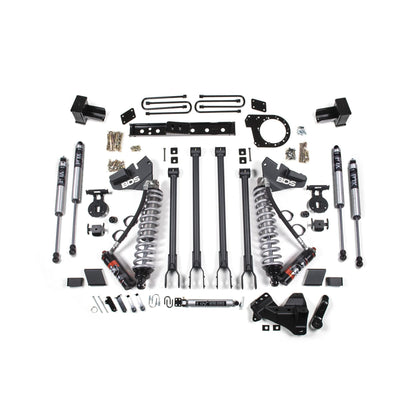 BDS Suspension | 6 Inch Lift Kit w/ 4-Link FOX 2.5 Performance Elite Coil-Over Conversion Ford F250/F350 Super Duty 17-19 4WD Diesel Block Kit Fox 2.0 Performance Shocks | BDS1528FPE