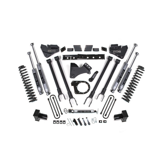BDS Suspension | 6 Inch Lift Kit 4-Link Conversion Ford F250/F350 Super Duty 17-19 4WD Diesel Leaf Springs Fox 2.0 Performance Shocks | BDS1529FS