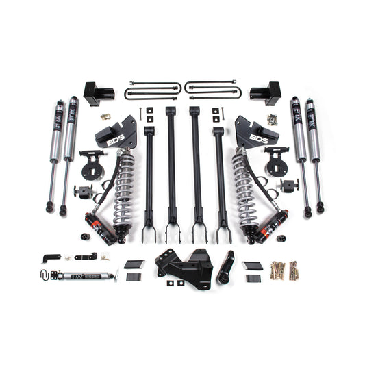 BDS Suspension 4-Link Lift Kit components for 2017-2019 Super Duty with FOX shocks and coil-overs
