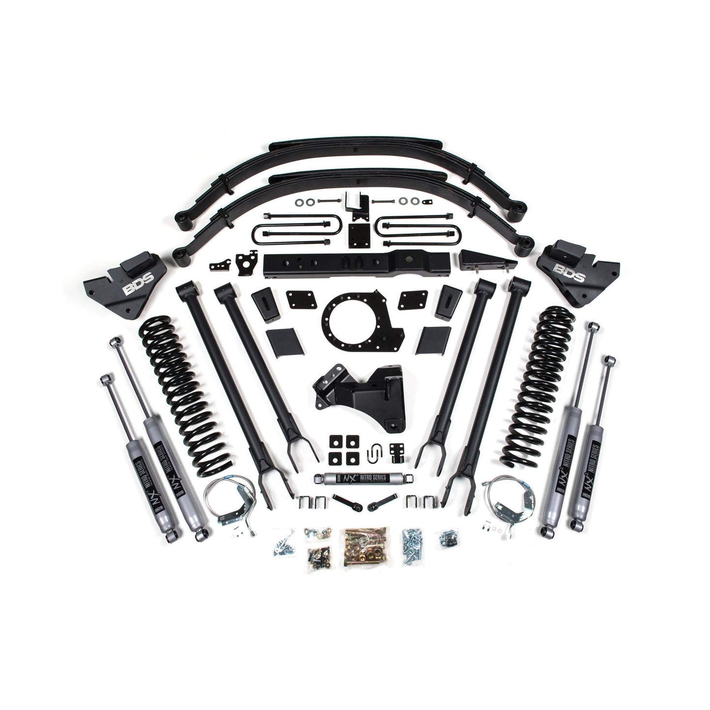 BDS Suspension | 8 Inch Lift Kit 4-Link Conversion Ford F250/F350 Super Duty 17-19 4WD Diesel NX2 Nitro Shocks | BDS1541H