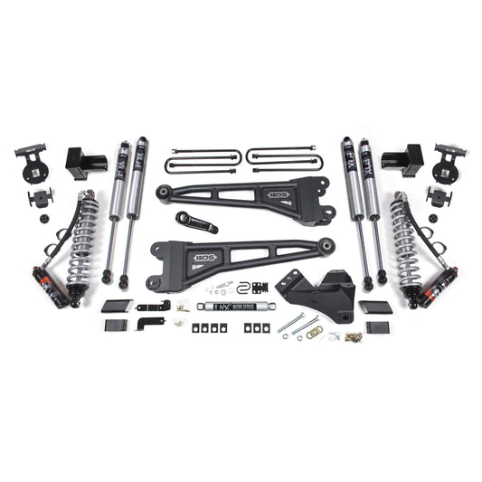 BDS Suspension | 4 Inch Lift Kit w/ Radius Arm FOX 2.0 Performance Shocks Coil-Over Conversion Ford F250/F350 Super Duty 17-19 4WD Diesel Leaf Springs | BDS1557FPE