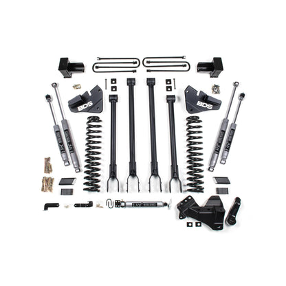 BDS Suspension | 5 Inch Lift Kit w/ 4-Link Ford F250/F350 Super Duty 20-22 4WD Diesel 4 Inch Block Kit NX2 Nitro Shocks | BDS1567H