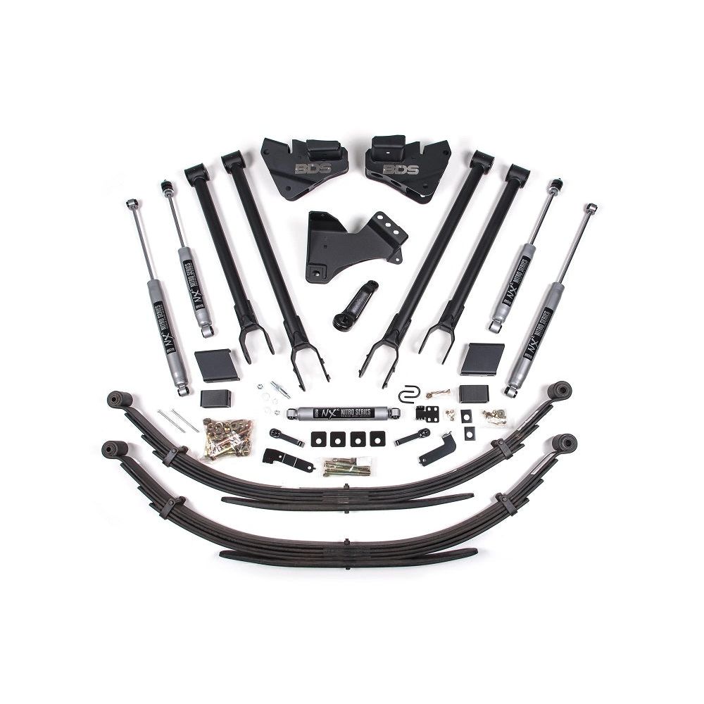 BDS Suspension | 5 Inch Lift Kit w/ 4-Link Ford F250/F350 Super Duty 20-22 4WD Diesel Leaf Springs NX2 Nitro Shocks | BDS1569H