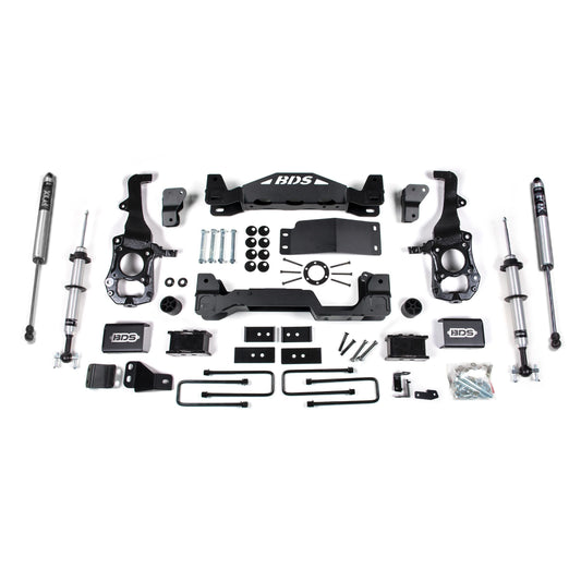 BDS Suspension | 4 Inch Lift Kit FOX 2.0 Strut Ford F150 21-25 4WD 2 Inch Block Fox  2.0 Performance Shocks | BDS1583FSR
