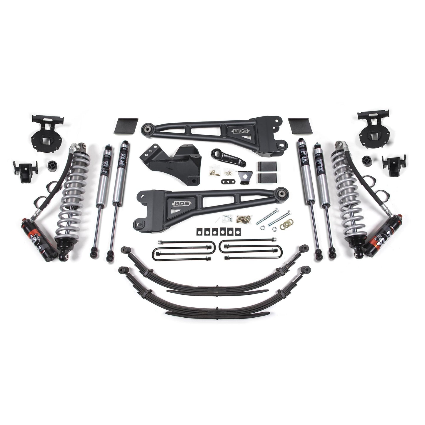 BDS Suspension | 6 Inch Lift Kit w/ Radius Arm FOX 2.5 Performance Elite Coil-Over Conversion Ford F250/F350 Super Duty 11-16 4WD Diesel Factory 2 Inch Rear Blocks | BDS1592FPE