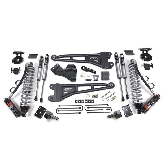 BDS Suspension | 4 Inch Lift Kit w/ Radius Arm FOX 2.5 Performance Elite Coil-Over Conversion Ford F250/F350 Super Duty 11-16 4WD Diesel 4 Inch Block Kit | BDS1596FPE