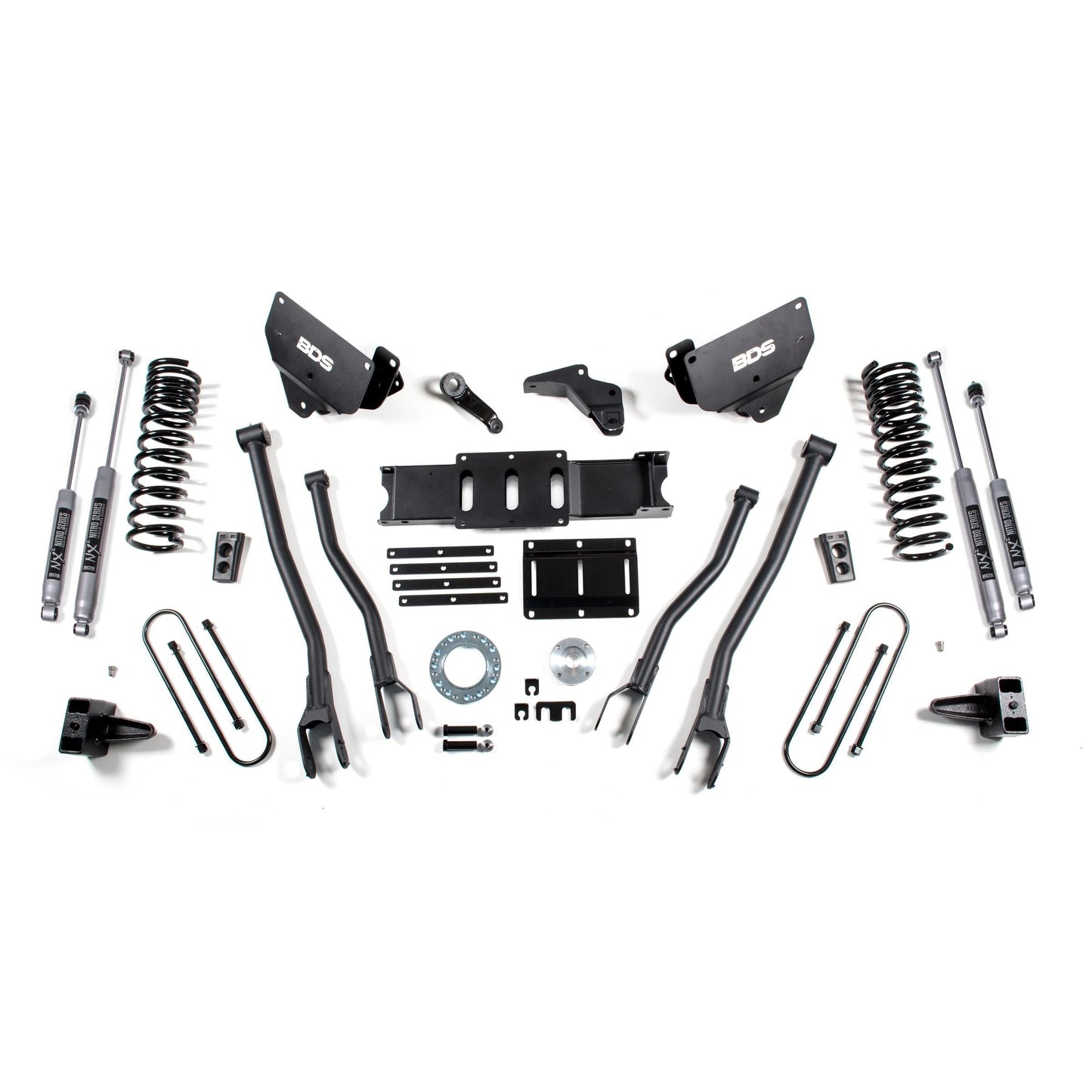 BDS Suspension | 5.5 Inch Lift Kit w/ 4-Link Ram 3500 13-18 4WD Gas 5 Inch Block NX2 Nitro Shocks | BDS1608H