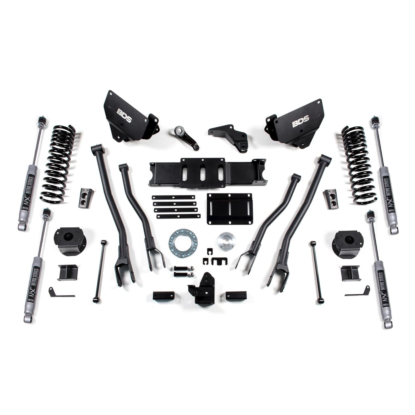 BDS Suspension | 6 Inch Lift Kit w/ 4-Link Ram 2500 w/ Rear Air Ride 14-18 4WD Diesel NX2 Nitro Shocks | BDS1628H