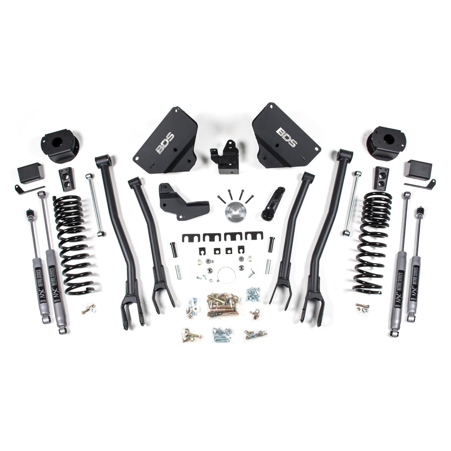 BDS Suspension | 4 Inch Lift Kit w/ 4-Link Ram 2500 w/ Rear Air Ride 14-18 4WD Diesel Fox 2.0 Performance Shocks | BDS1632FS