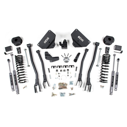 BDS Suspension | 4 Inch Lift Kit w/ 4-Link Ram 2500 w/ Rear Air Ride 14-18 4WD Diesel NX2 Nitro Shocks | BDS1632H