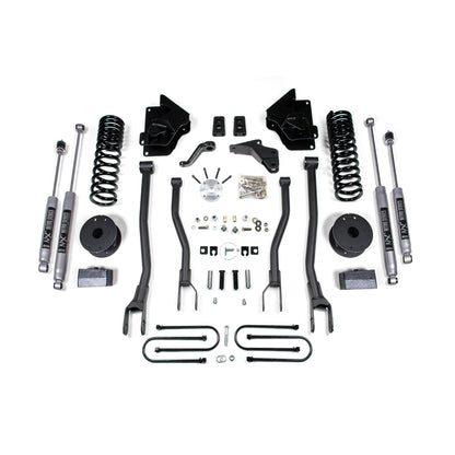 BDS Suspension | 4 Inch Lift Kit w/ 4-Link Ram 3500 w/ Rear Air Ride 13-18 4WD Gas Fox 2.0 Performance Shocks | BDS1646FS