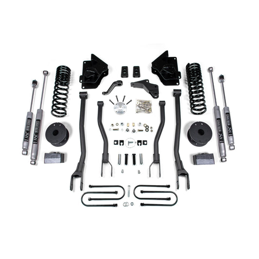 BDS Suspension | 4 Inch Lift Kit w/ 4-Link Ram 3500 w/ Rear Air Ride 13-18 4WD Gas Fox 2.0 Performance Shocks | BDS1646FS