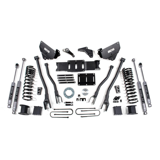 BDS Suspension | 5.5 Inch Lift Kit w/ 4-Link Ram 3500 w/ Rear Air Ride 13-18 4WD Gas Fox 2.0 Performance Shocks | BDS1652FS