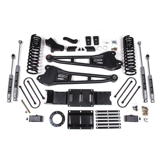 BDS Suspension | 4 Inch Lift Kit w/ Radius Arm 3 Inch Rear Block Ram 3500 19-24 4WD Diesel Without Factory Rear Overload Leaf 8 Bolt Fox 2.0 Performance Shocks | BDS1658FS