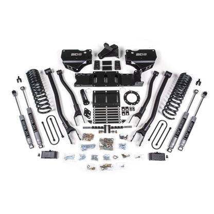BDS Suspension | 4 Inch Lift Kit w/ 4-Link Ram 3500 19-24 4WD Diesel Without Factory Rear Overload Leaf 6 Bolt NX2 Nitro Shocks | BDS1666H