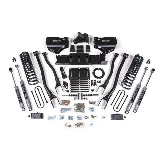 BDS Suspension | 4 Inch Lift Kit w/ 4-Link Ram 3500 19-24 4WD Diesel Without Factory Rear Overload Leaf 8 Bolt Fox 2.0 Performance Shocks | BDS1668FS