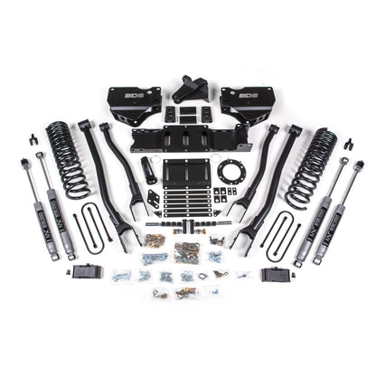 BDS Suspension | 4 Inch Lift Kit w/ 4-Link Ram 3500 19-23 4WD Gas Without Factory Rear Overload Leaf NX2 Nitro Shocks | BDS1676H