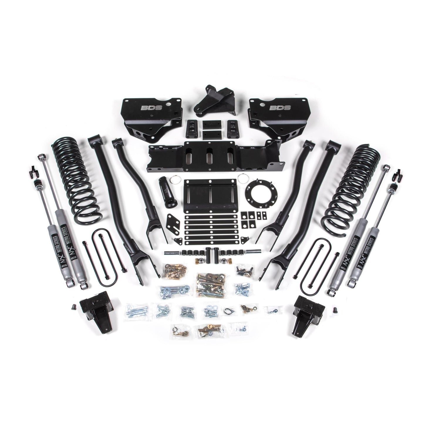 BDS Suspension | 6 Inch Lift Kit w/ 4-Link Ram 3500 19-24 4WD Diesel Without Factory Rear Overload Leaf 8 Bolt Fox 2.0 Performance Shocks | BDS1692FS