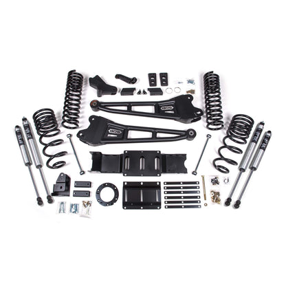 BDS Suspension | 4 Inch Lift Kit w/ Radius Arm Ram 3500 19-23 4WD Gas With Factory Rear Overload Leaf Fox 2.0 Performance Shocks | BDS1703FS