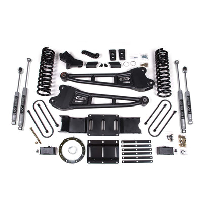 BDS Suspension | 4 Inch Lift Kit w/ Radius Arm 2 Inch Rear Block Ram 3500 19-24 4WD Diesel No Factory Rear Overload Leaf 6 Bolt NX2 Nitro Shocks | BDS1704H