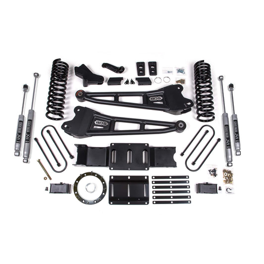BDS Suspension | 4 Inch Lift Kit w/ Radius Arm 2 Inch Rear Block Ram 3500 19-24 4WD Diesel No Factory Rear Overload Leaf 6 Bolt NX2 Nitro Shocks | BDS1704H