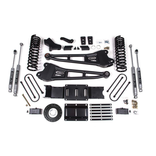 BDS Suspension | 4 Inch Lift Kit w/ Radius Arm 2 Inch Rear Block Ram 3500 19-24 4WD Diesel With Factory Rear Overload Leaf 8 Bolt Fox 2.0 Performance Shocks | BDS1707FS
