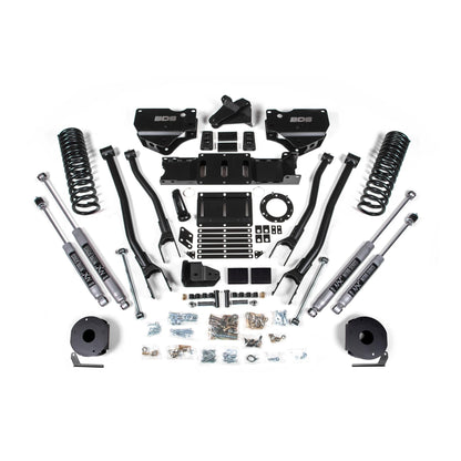 BDS Suspension | 4 Inch Lift Kit w/ 4-Link Ram 2500 w/ Rear Air Ride 19-24 4WD Gas Fox 2.0 Performance Shocks | BDS1717FS