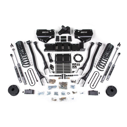 BDS Suspension | 4 Inch Lift Kit w/ 4-Link Ram 3500 w/ Rear Air Ride 19-24 4WD Diesel 6 Bolt NX2 Nitro Shocks | BDS1720H