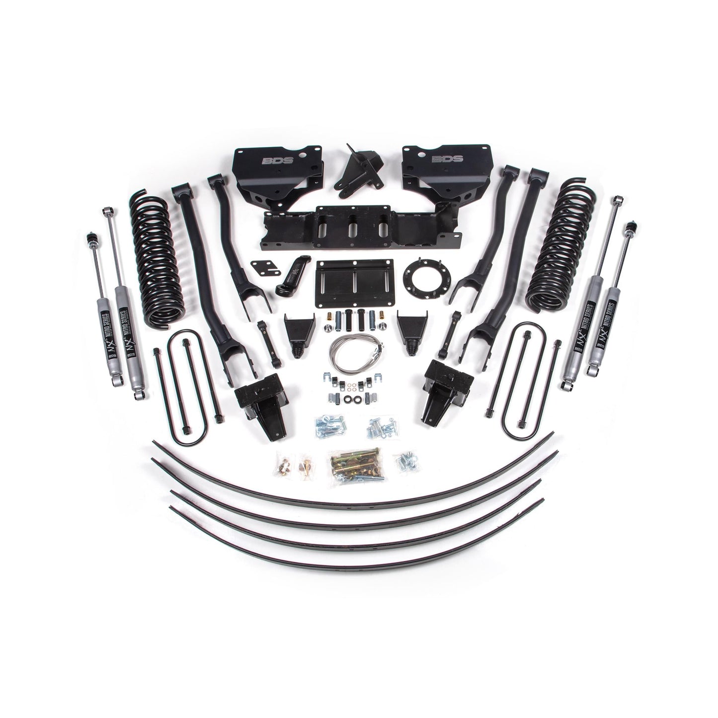 BDS Suspension | 8 Inch Lift Kit w/ 4-Link Ram 3500 19-24 4WD Diesel Without Factory Rear Overload Leaf 6 Bolt Fox 2.0 Performance Shocks | BDS1728FS