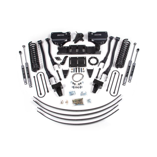 BDS Suspension | 8 Inch Lift Kit w/ 4-Link Ram 3500 19-24 4WD Diesel Without Factory Rear Overload Leaf 8 Bolt NX2 Nitro Shocks | BDS1730H