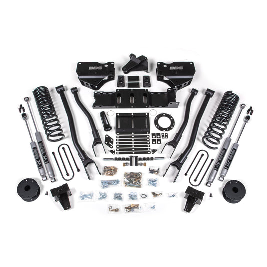 BDS Suspension | 6 Inch Lift Kit w/ 4-Link Ram 3500 w/ Rear Air Ride 19-24 4WD Diesel 8 Bolt Fox 2.0 Performance Shocks | BDS1733FS
