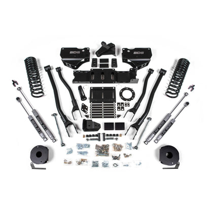 BDS Suspension | 5.5 Inch Lift Kit w/ 4-Link Ram 2500 w/ Rear Air Ride 19-24 4WD Gas NX2 Nitro Shocks | BDS1739H